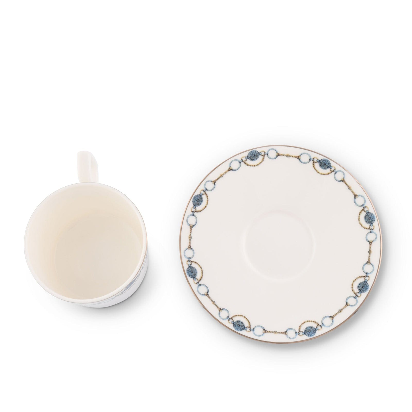 Vagabond House Western Frontier Amarillo Concho Pattern Bone China Cup and Saucer