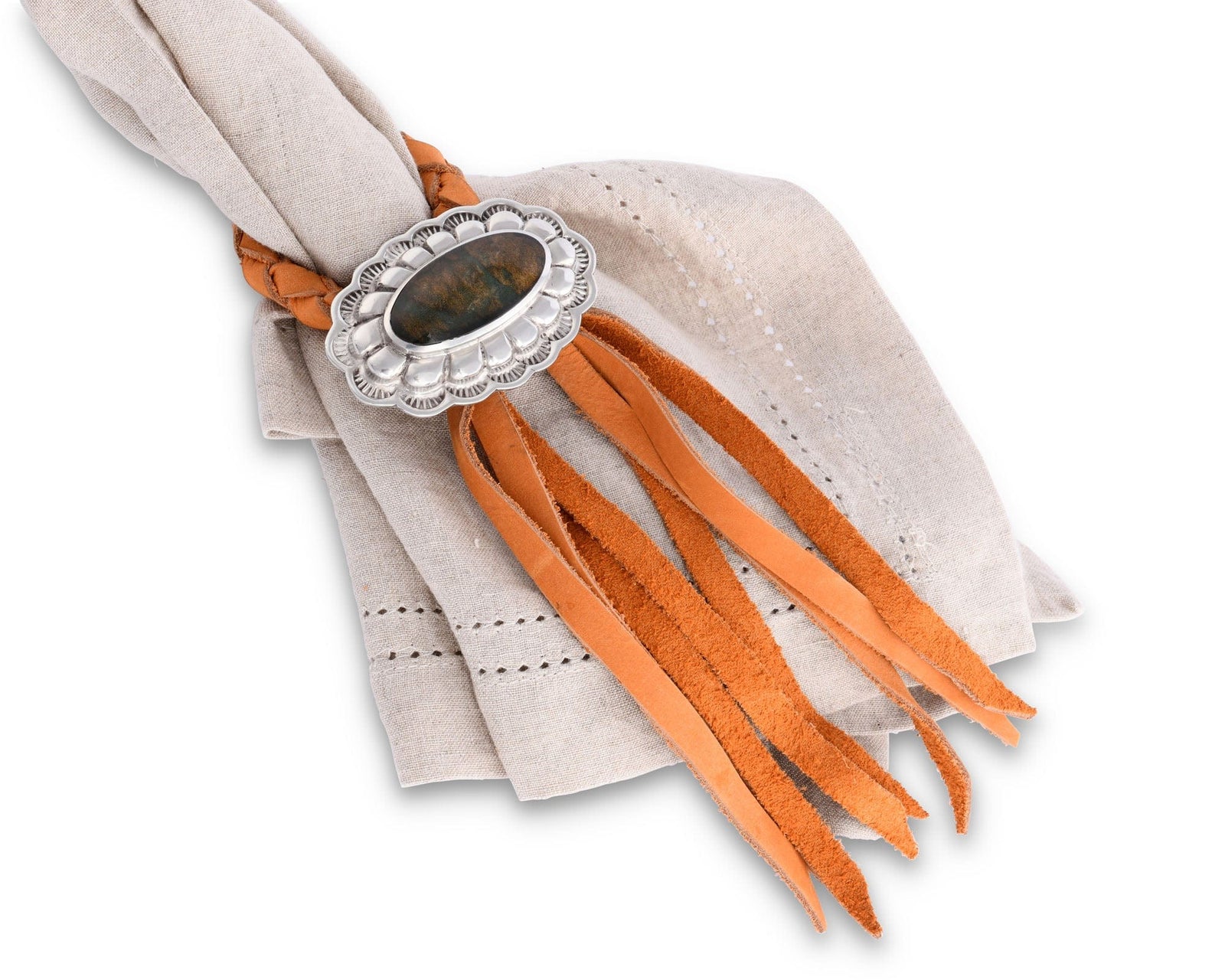 Vagabond House Western Frontier Concho Leather Napkin Ring