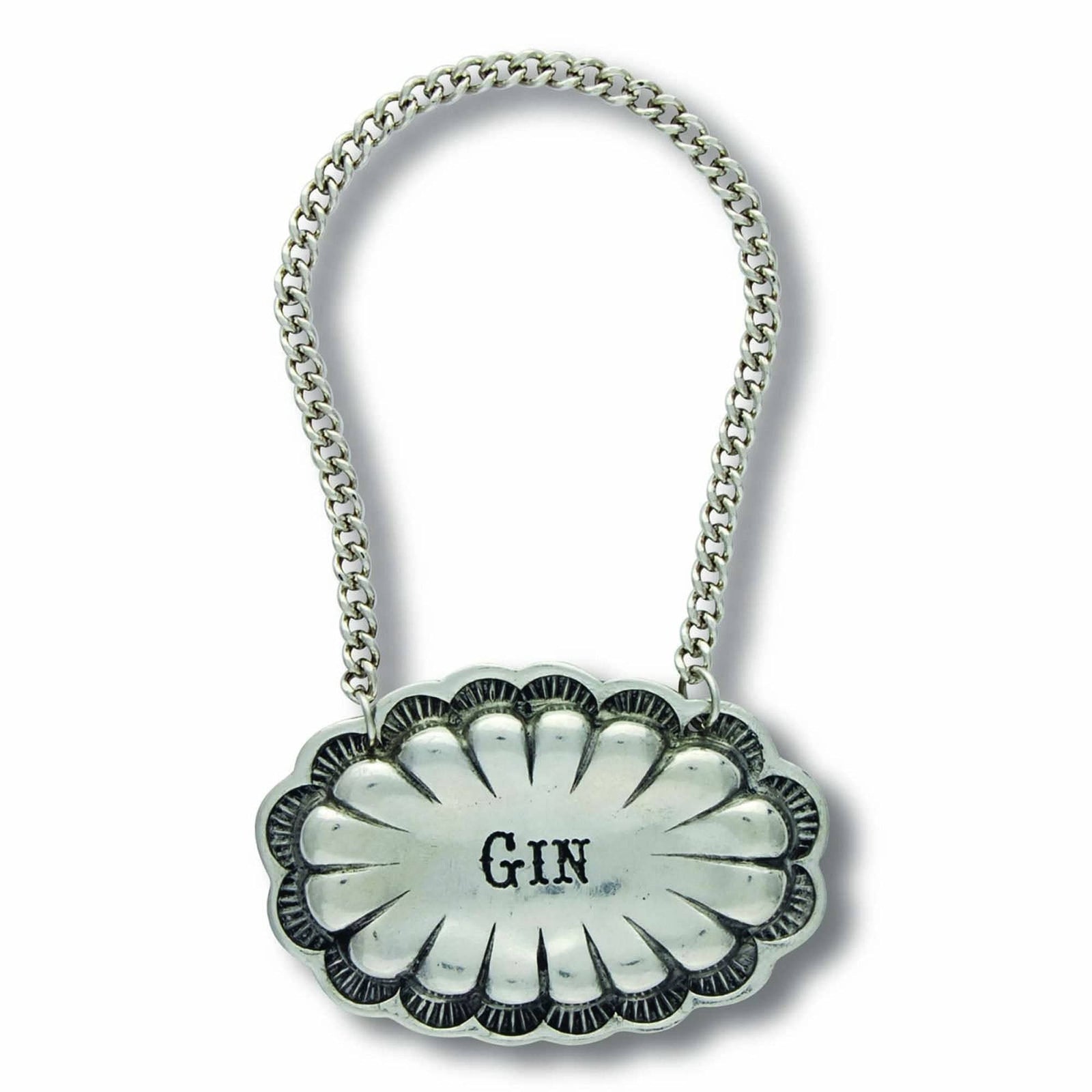 Vagabond House Western Frontier Gin Pewter Western Decanter Tags