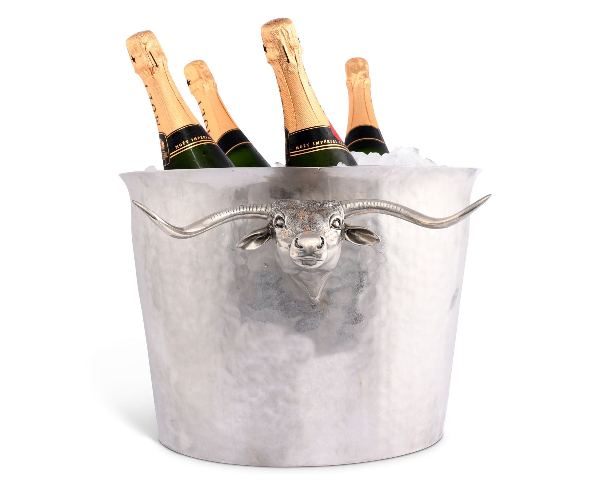 Vagabond House Western Frontier Long Horn Steer Ice Tub Punchbowl