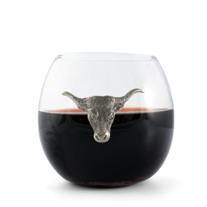 Vagabond House Western Frontier Longhorn Stemless Wine Glass