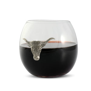 Vagabond House Western Frontier Longhorn Stemless Wine Glass