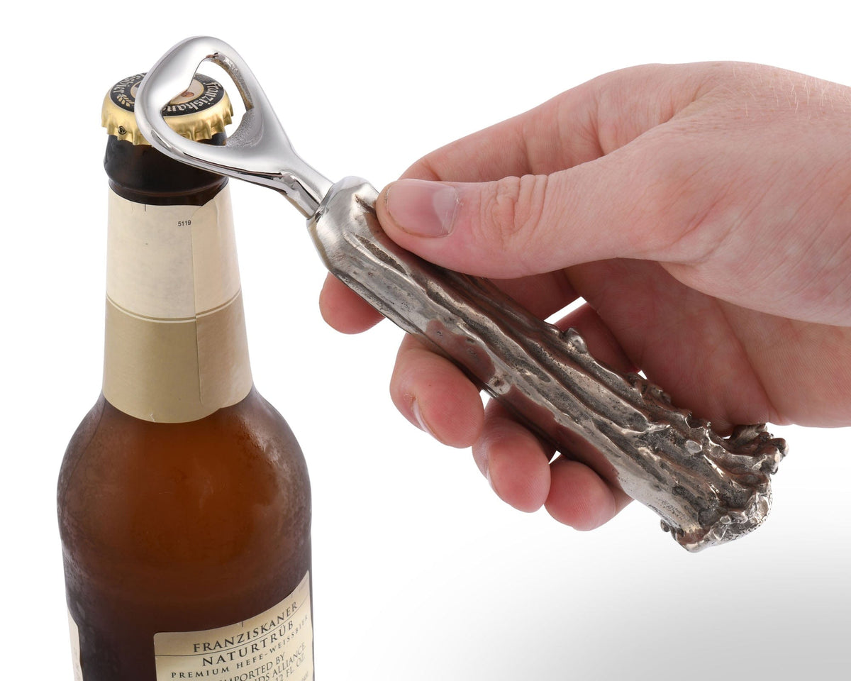 Vagabond House Western Frontier Pewter Antler Bottle Opener