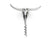 Vagabond House Western Frontier Pewter Cow Skull Wine Pull