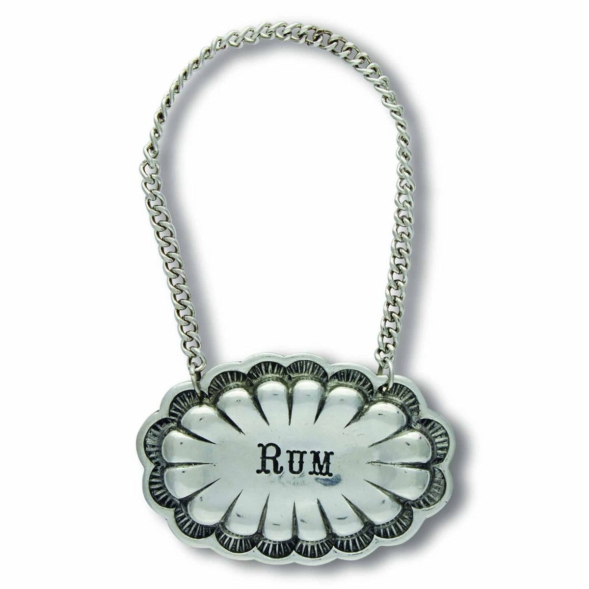 Vagabond House Western Frontier Rum Pewter Western Decanter Tags