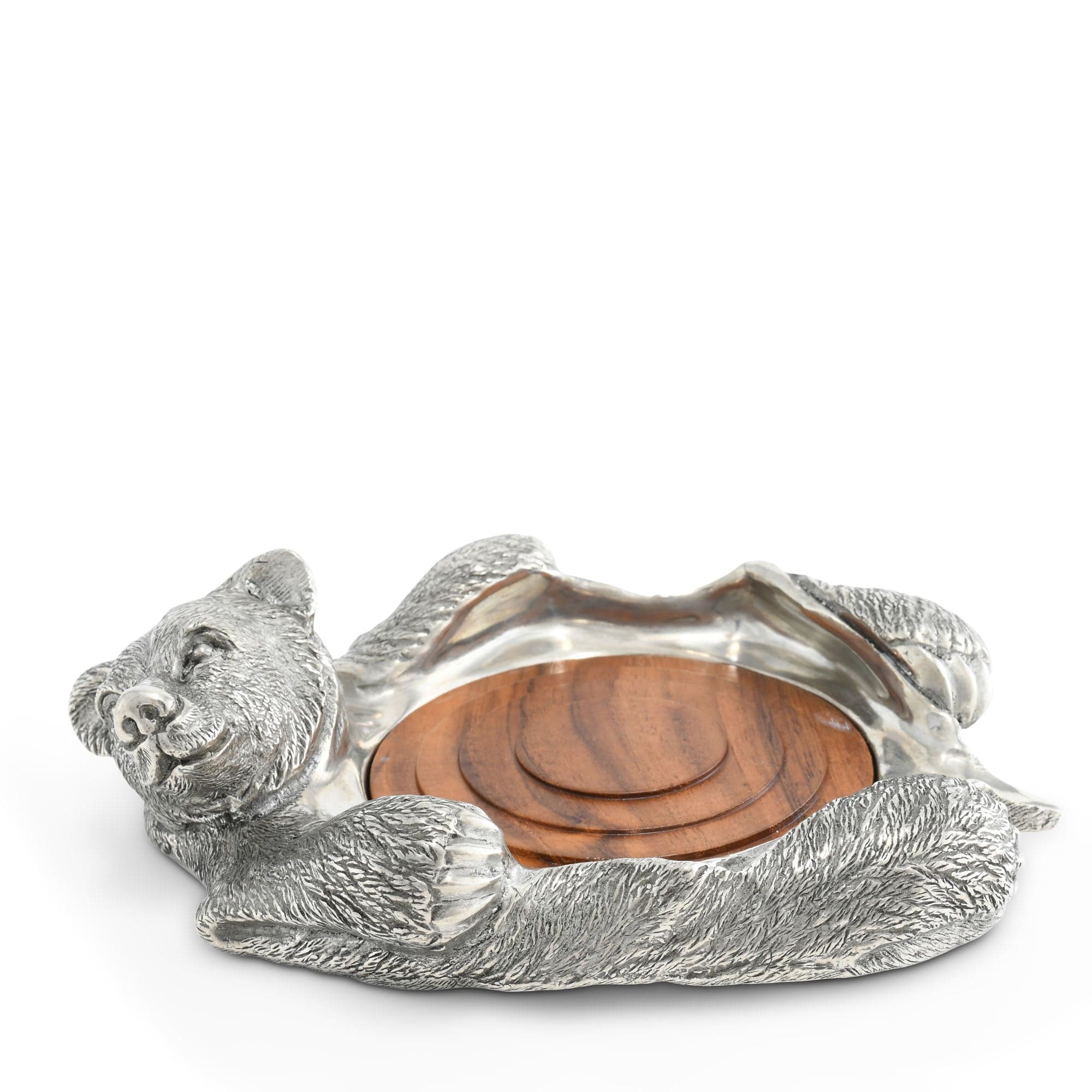 Vagabond House Pewter Bear Rug Wine Coaster - Thumbnail 5