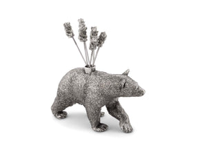 Vagabond House Woodland Creatures Pewter Black Bear Cheese Picks