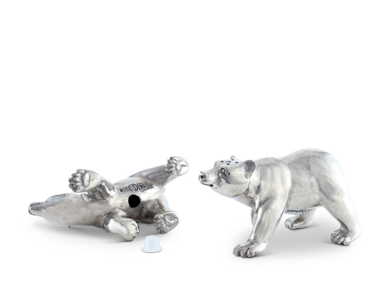 Vagabond House Woodland Creatures Pewter Polar Bear Salt &amp; Pepper Shaker