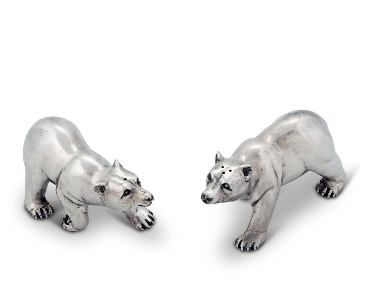 Vagabond House Woodland Creatures Pewter Polar Bear Salt &amp; Pepper Shaker