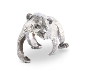 Vagabond House Woodland Creatures Pewter Sleeping Bear Napkin Ring