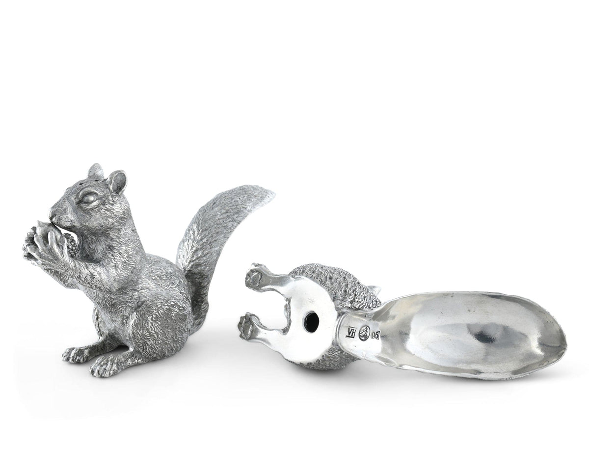 Vagabond House Woodland Creatures Pewter Squirrels Salt &amp; Pepper Set