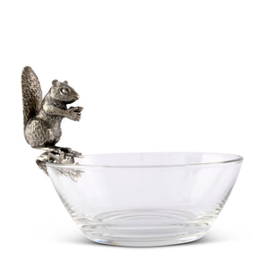 Vagabond House Woodland Creatures Squirrel Glass Nut Bowl