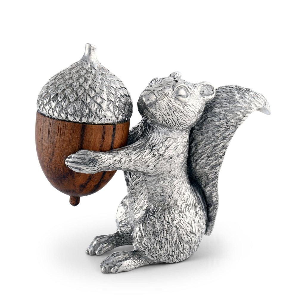 Squirrel with Wood Acorn Salt Pepper Set